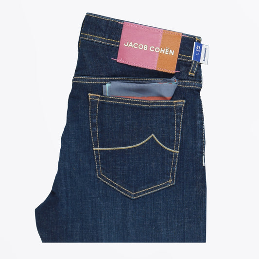 - Bard Fast Slim Fit Zip Jeans - Dark Blue