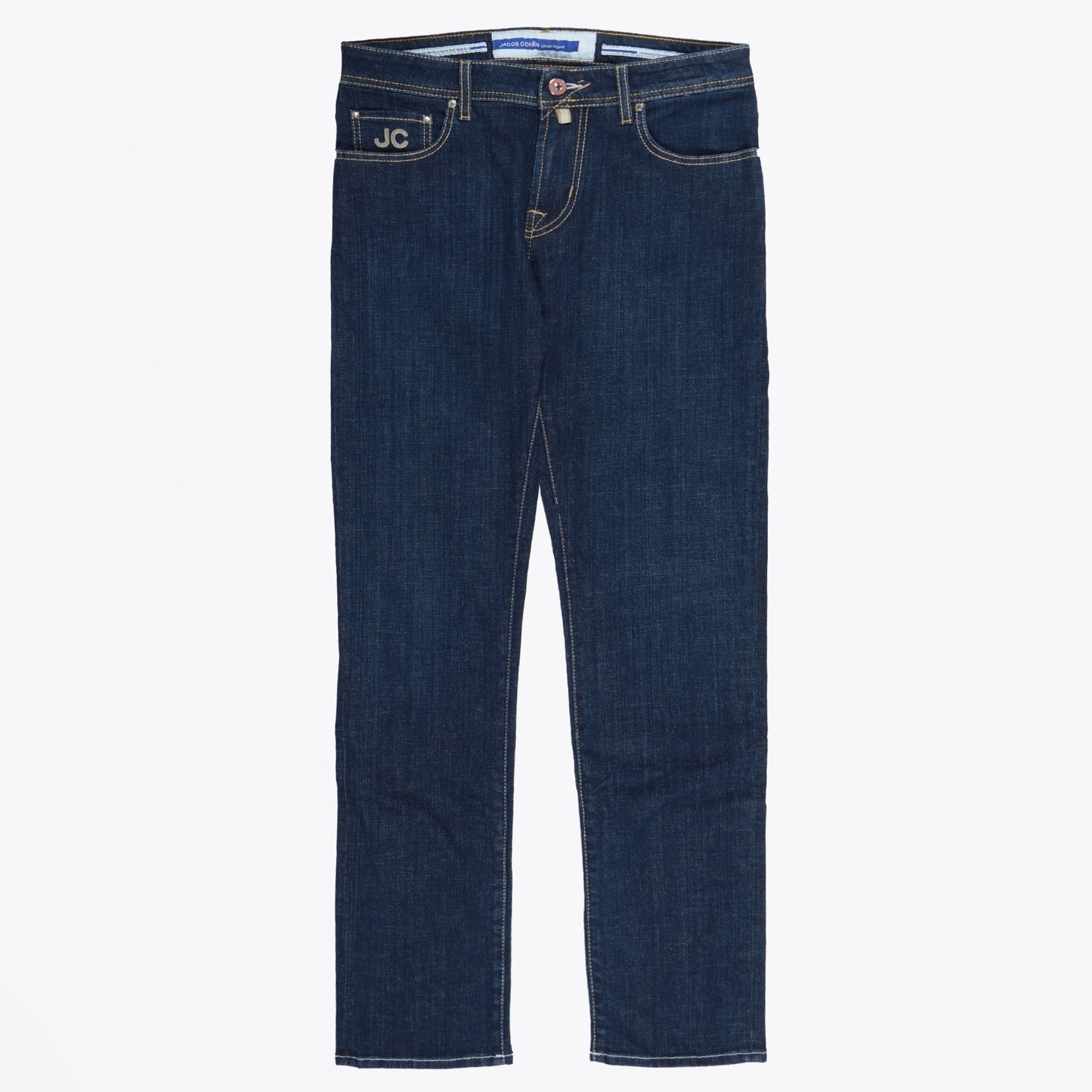 - Bard Fast Slim Fit Zip Jeans - Dark Blue