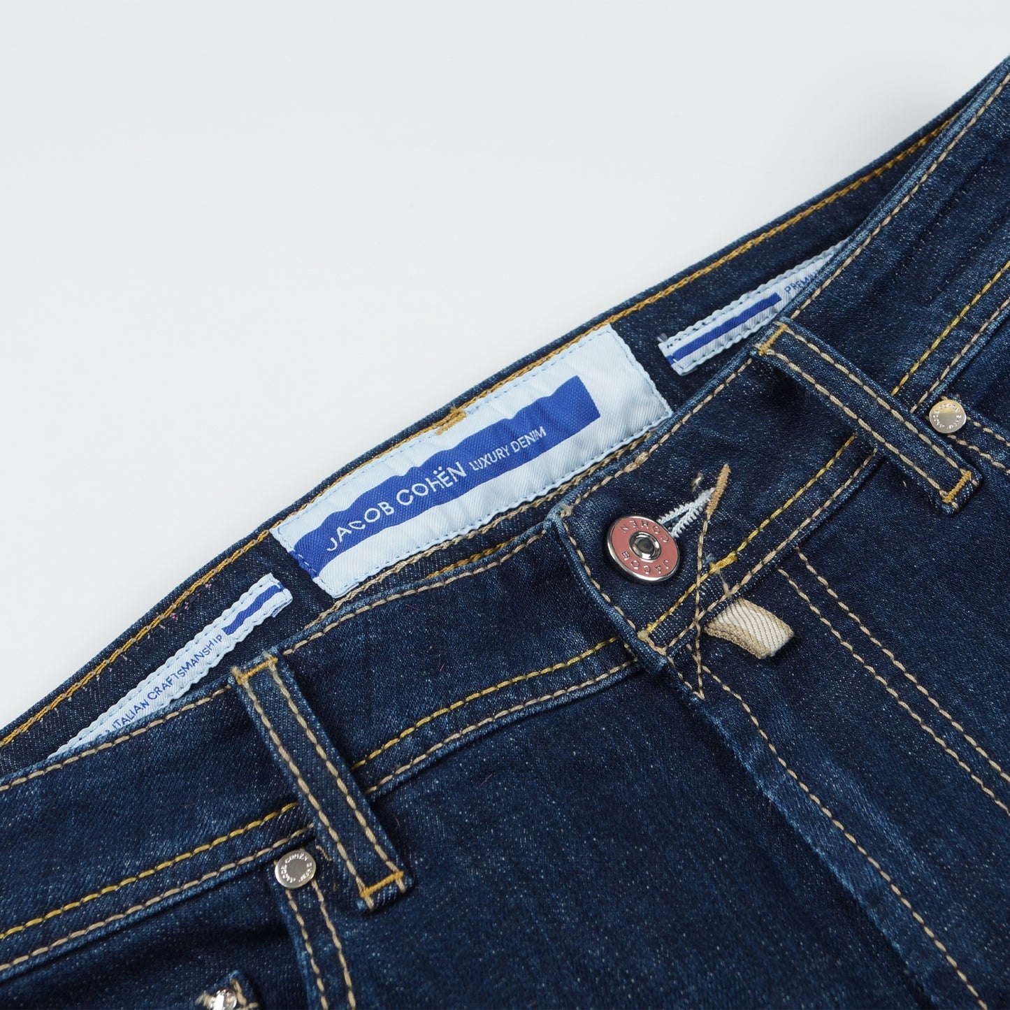 - Bard Fast Slim Fit Zip Jeans - Dark Blue