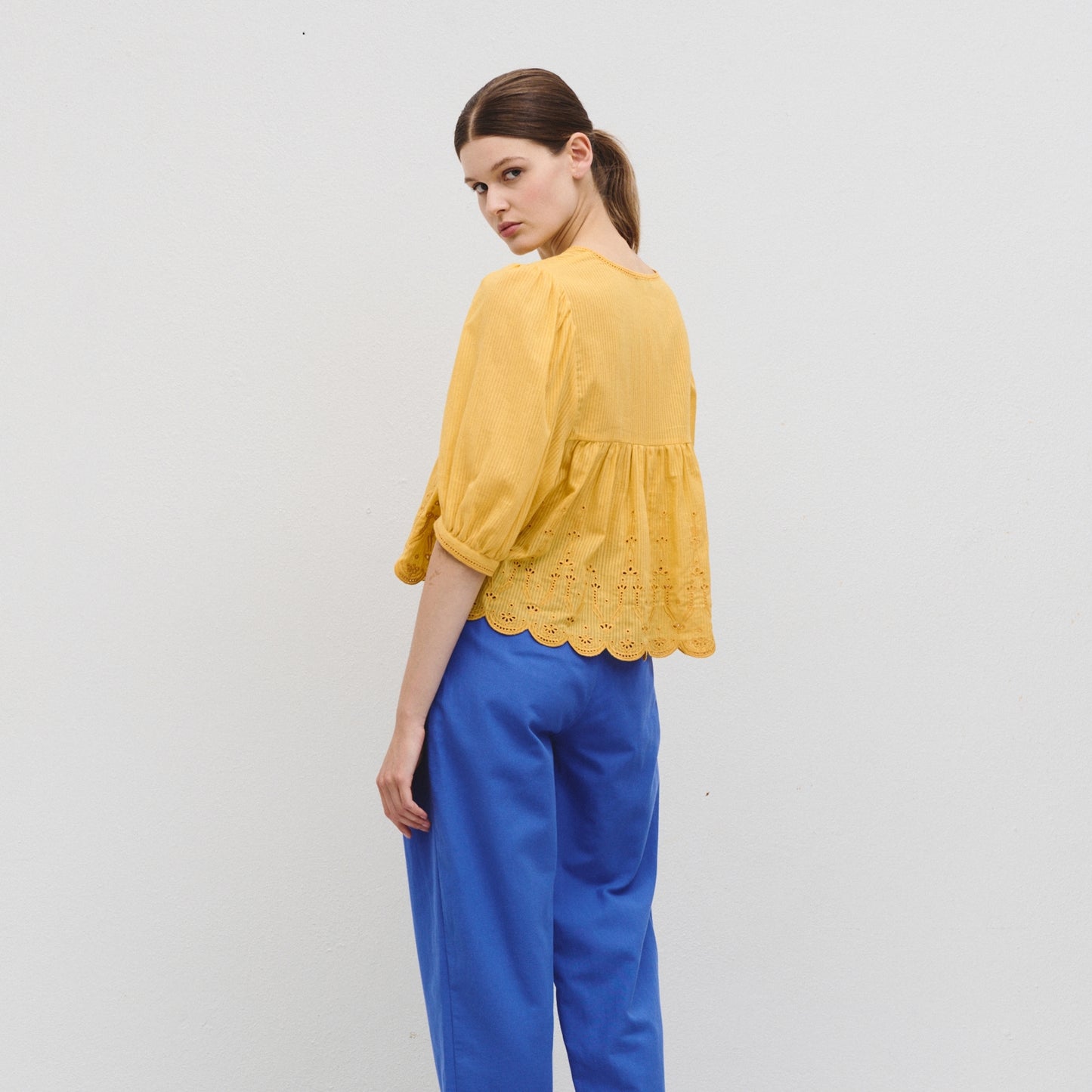 - Sasha V-Neck Top - Yellow