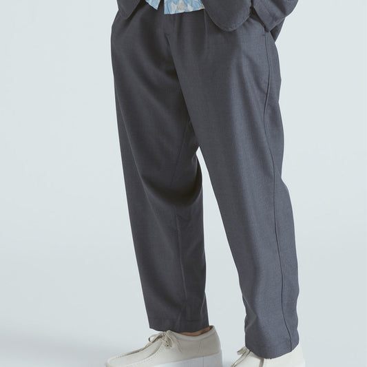- Pleated Track Pant Tropical Suiting - Grey