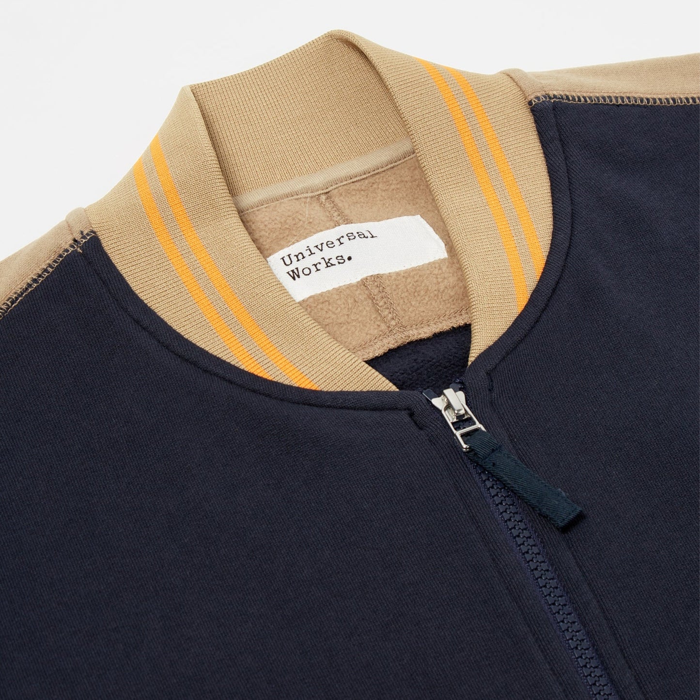 - Carbis Jacket Brushback Sweat - Navy/Sand