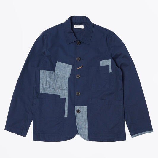 - Patched Bakers Jacket Fine Twill - Navy