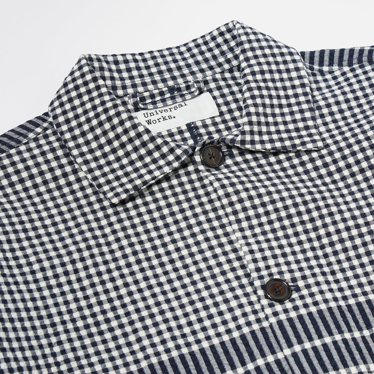 - Travail Aussie Shirt Checked Seersucker - Navy/Ecru