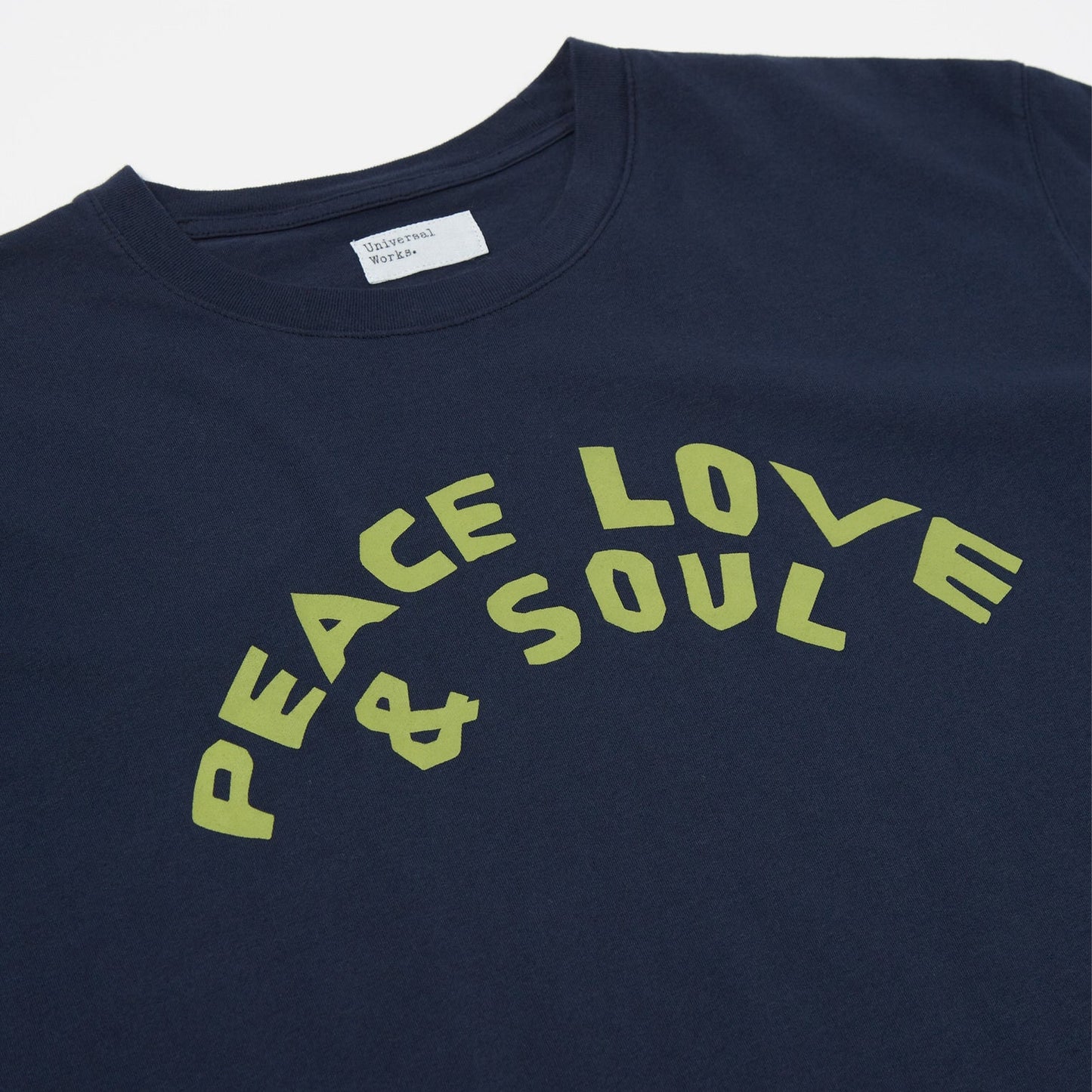 - Peace Love and Soul Print Tee - Navy
