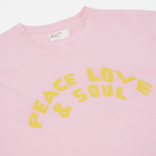 - Peace Love and Soul Print Tee - Pink