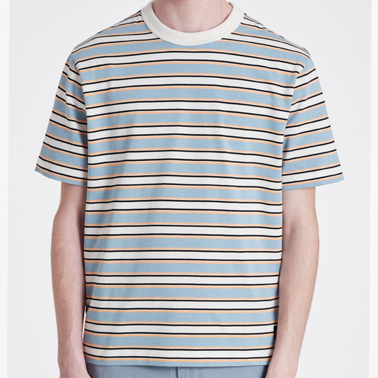 - Striped SS T-Shirt - Blue