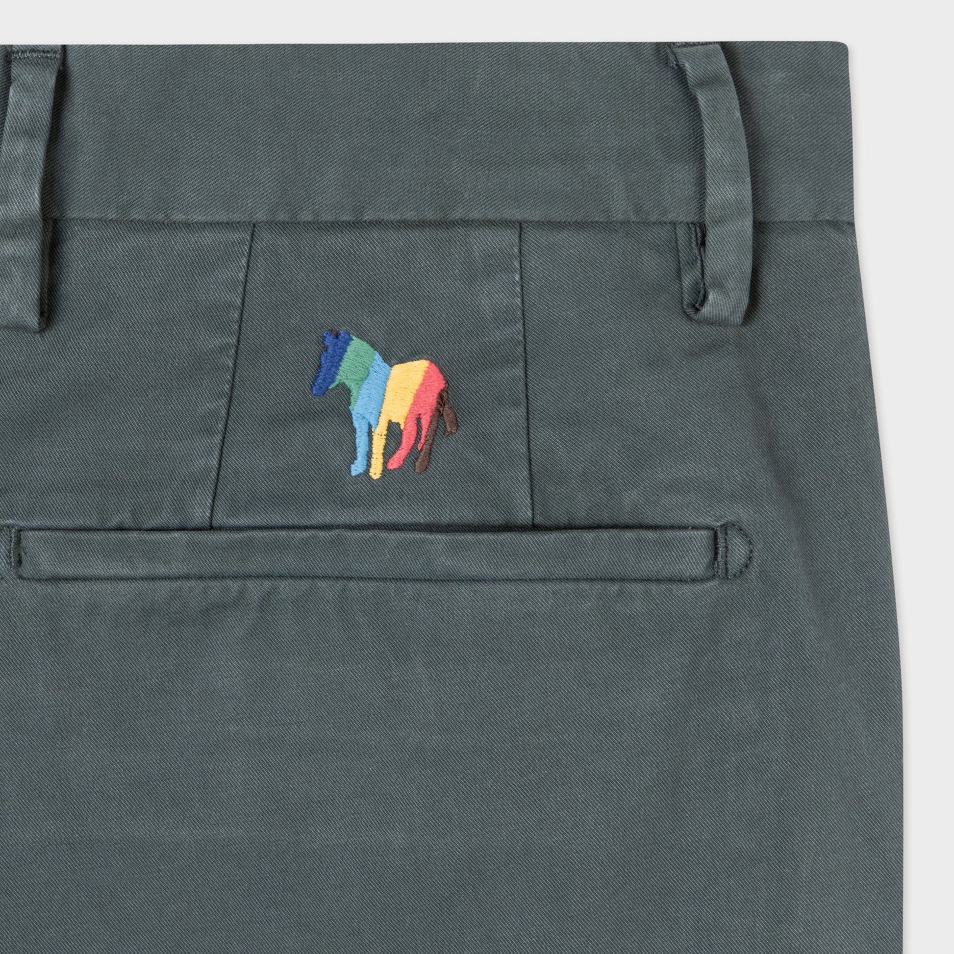 Paul Mid-Fit Zebra Chinos - Juniper Green