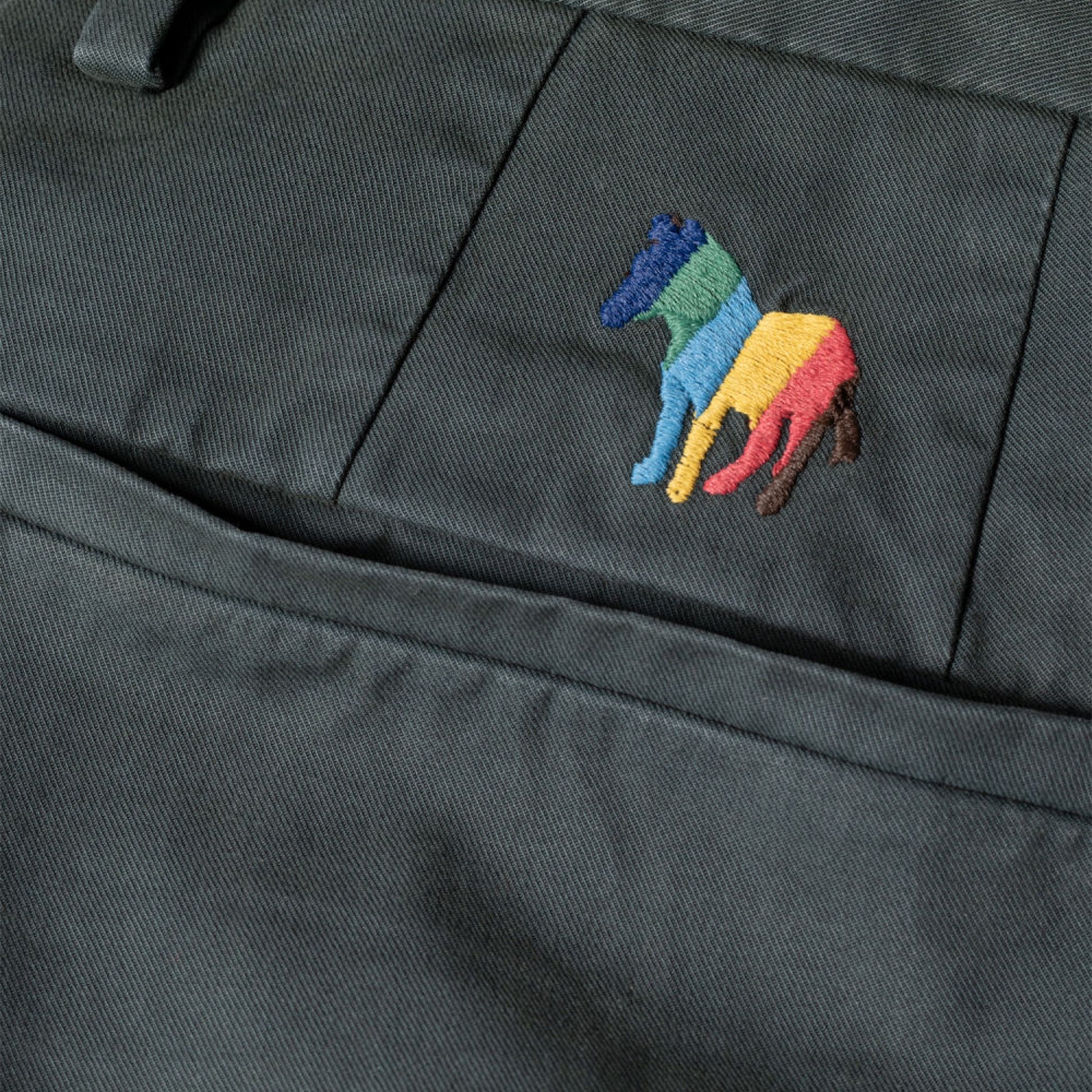 Paul Mid-Fit Zebra Chinos - Juniper Green