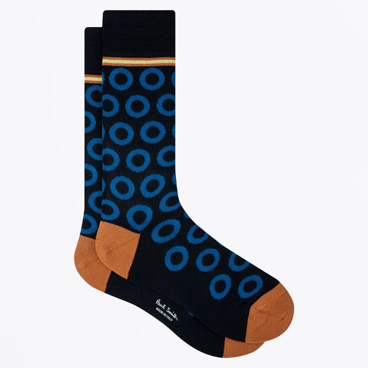 Glow Polka Socks - Navy