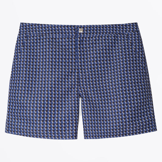 Geo Cube Swim Shorts - Navy