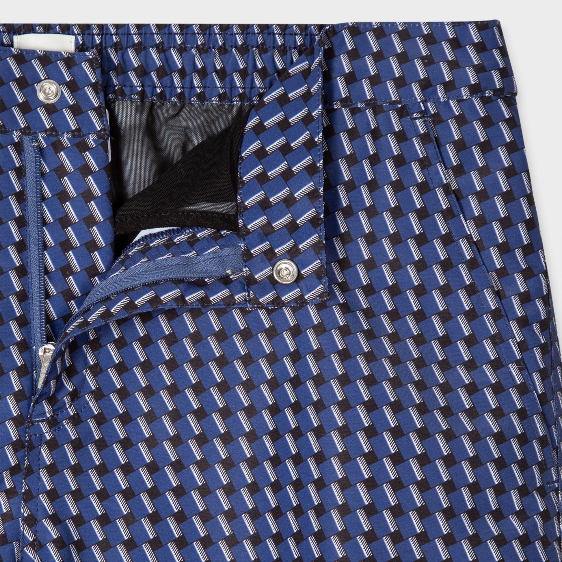 Paul Geo Cube Swim Shorts - Navy