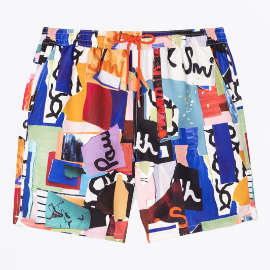 - Collage Print Swim Shorts - Multi