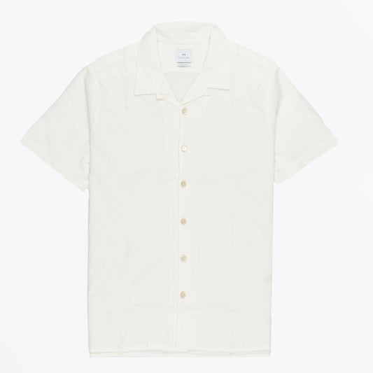 - Casual Fit SS Textured Shirt - Off-White