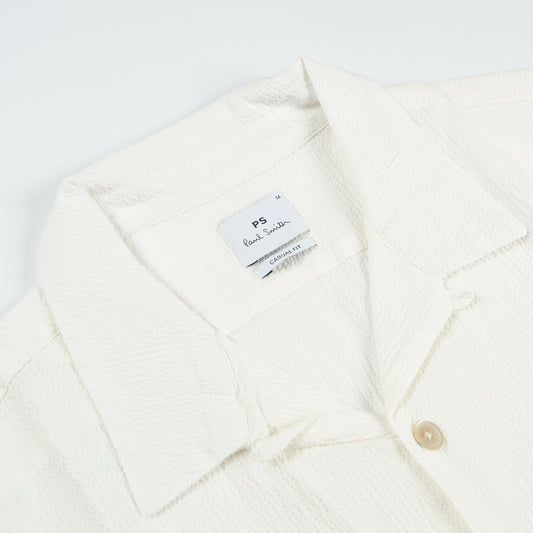 - Casual Fit SS Textured Shirt - Off-White