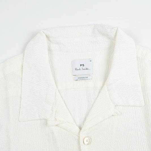 - Casual Fit SS Textured Shirt - Off-White