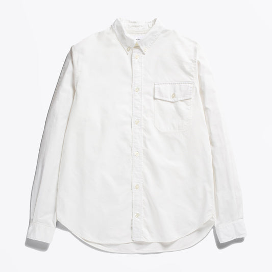 - Algot Oxford Monogram Shirt - White