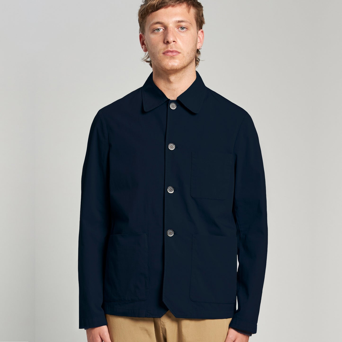 - Visal Garbo Overshirt - Navy