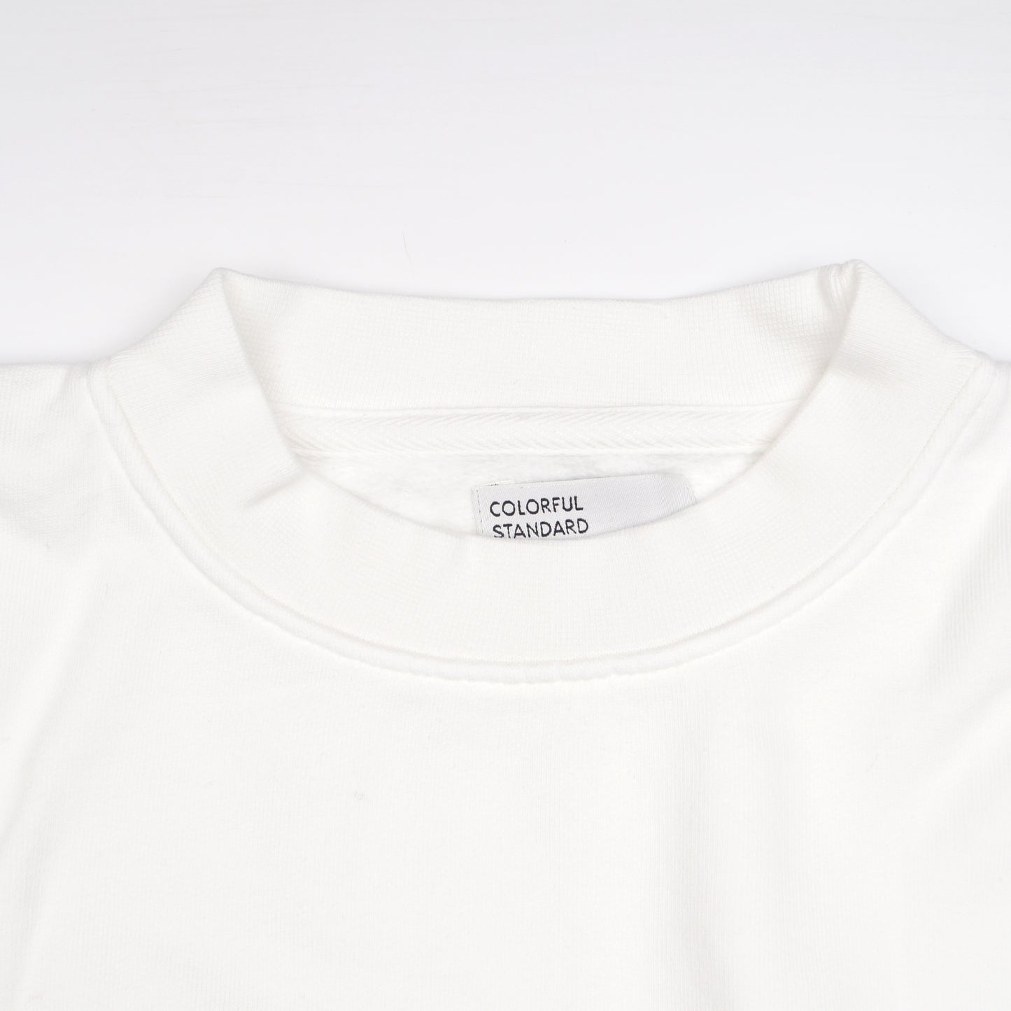 - Organic Oversized Crew Sweatshirt - Optical White