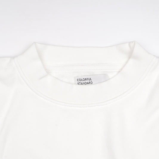 - Organic Oversized Crew Sweatshirt - Optical White