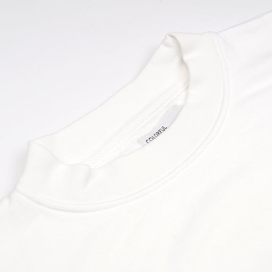 - Organic Oversized Crew Sweatshirt - Optical White
