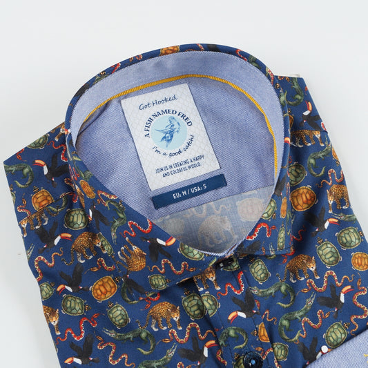 - Amazon Animals Shirt - Cobalt