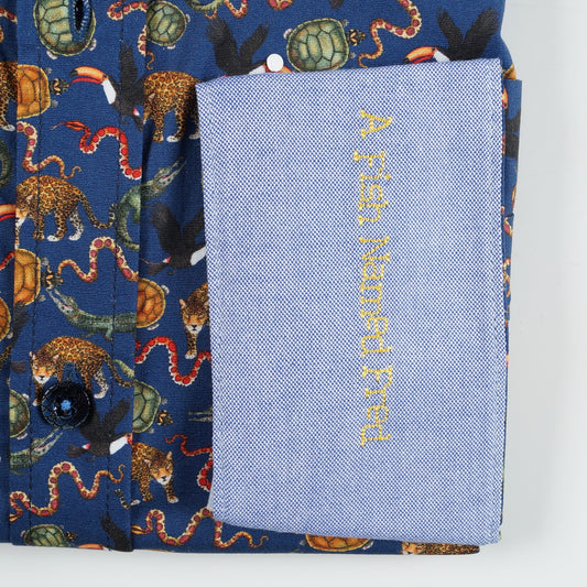 - Amazon Animals Shirt - Cobalt