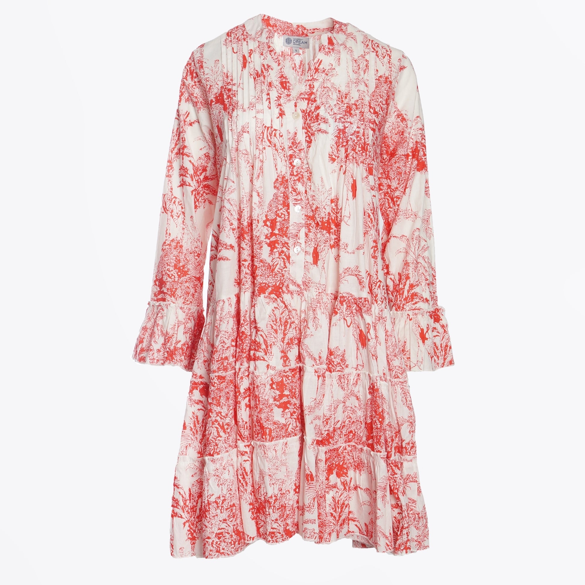 Handprint Lobster Dress - Red Sketch