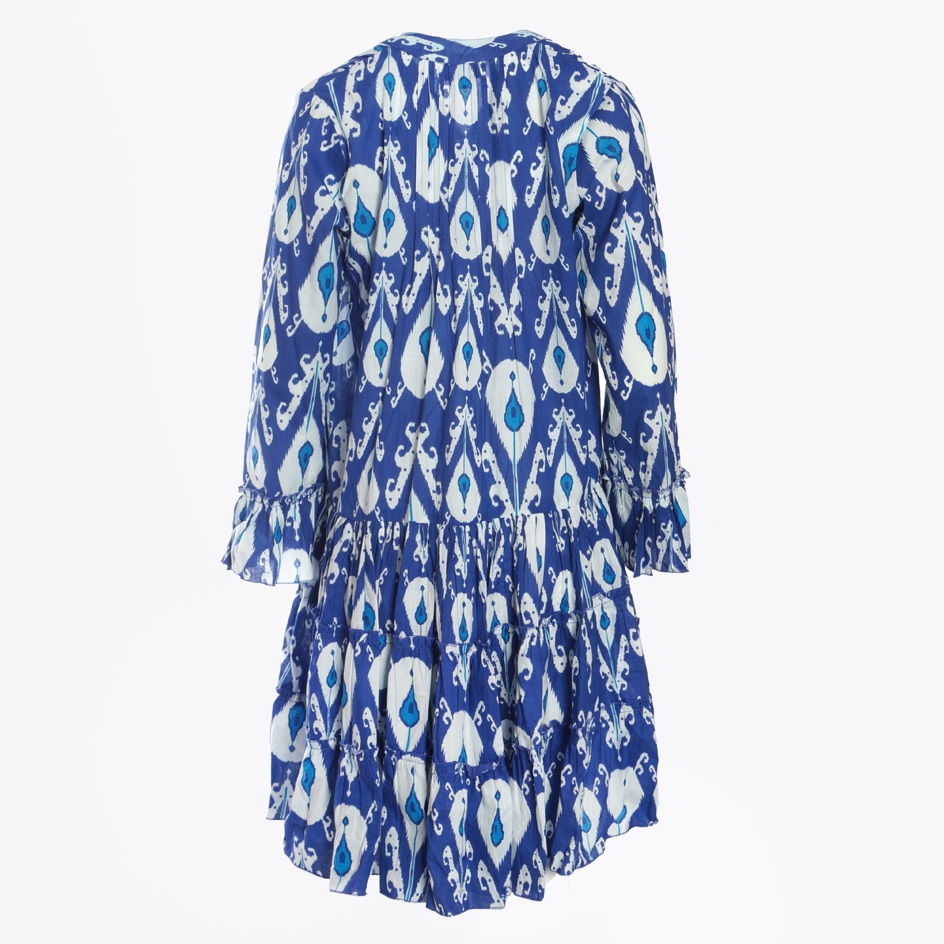 Handprint Lobster Dress - Minx Ikat Blue