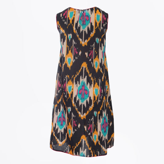 - Kia Printed Dress - Navy