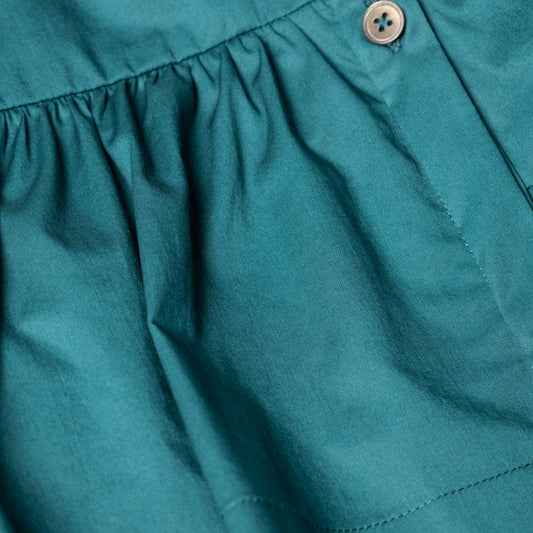 - Asymmetric Shirt Dress - Teal