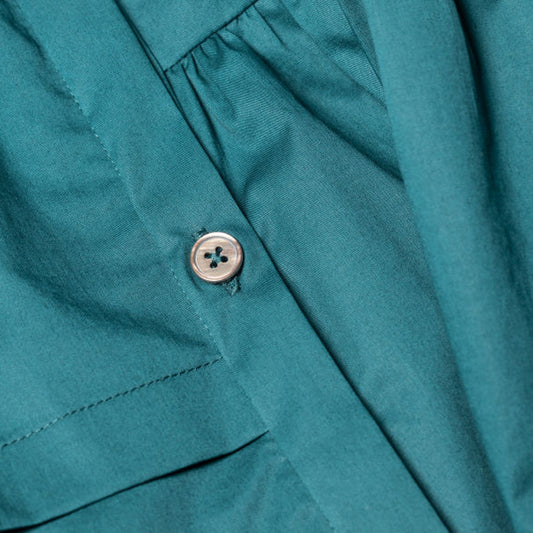 - Asymmetric Shirt Dress - Teal