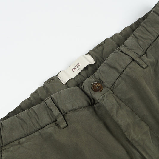- Cropped Stretch Chino - Green