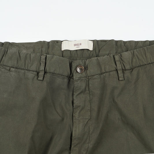 - Cropped Stretch Chino - Green
