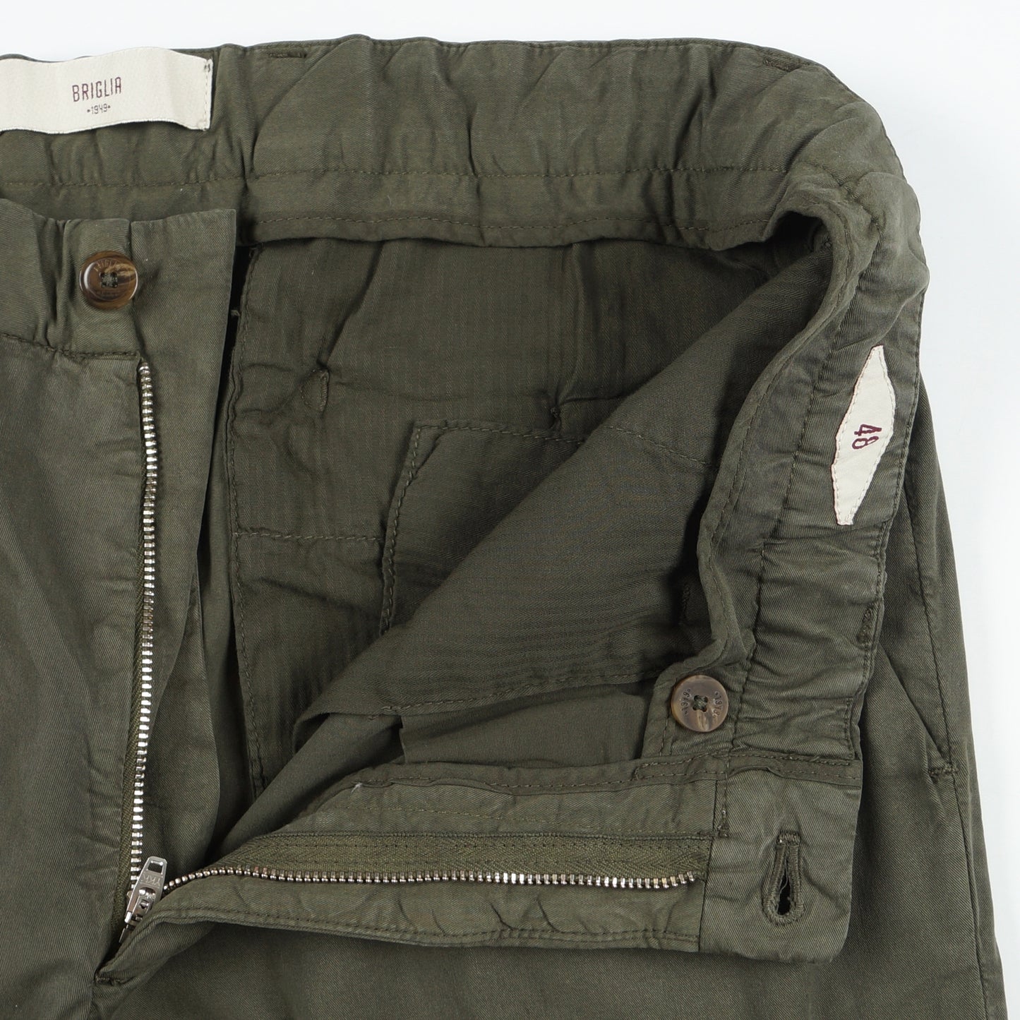 - Cropped Stretch Chino - Green