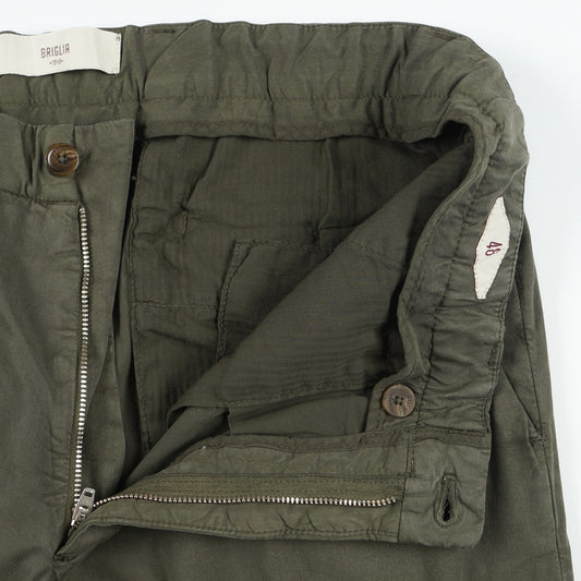 - Cropped Stretch Chino - Green