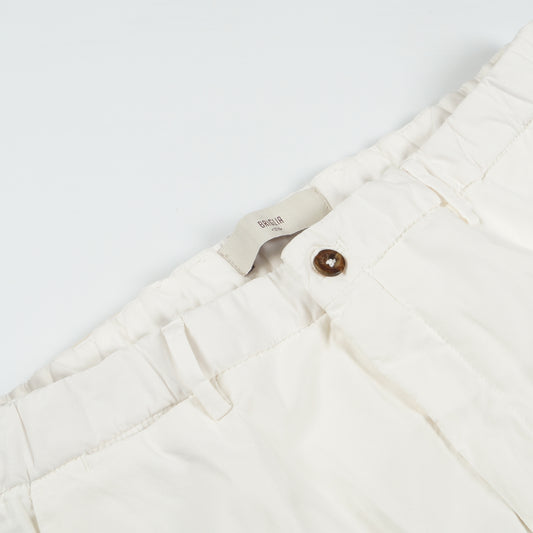- Cropped Stretch Chino - Off-White