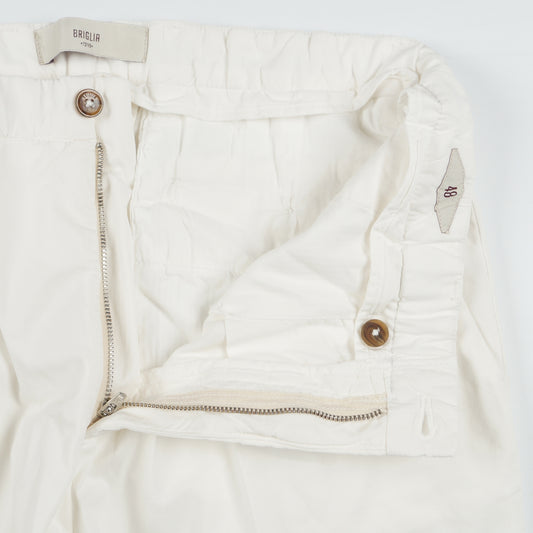- Cropped Stretch Chino - Off-White