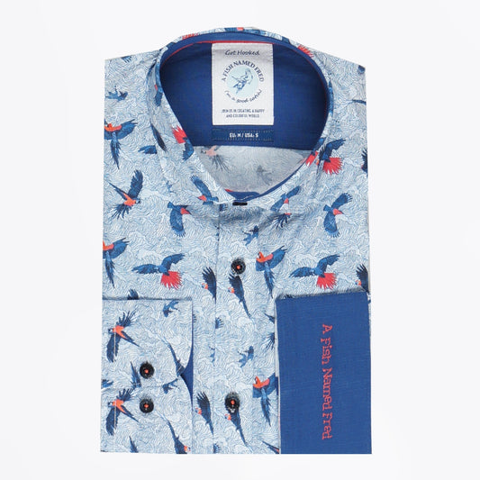 - Birds Shirt - Light Blue