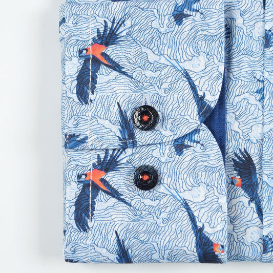 - Birds Shirt - Light Blue