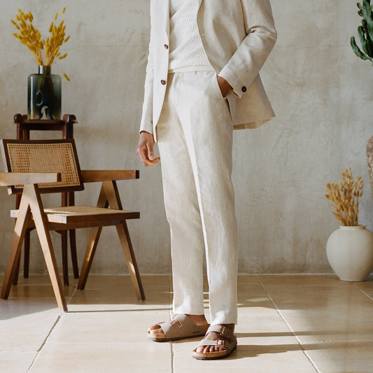 - Alp Smart Linen Trouser - Natural