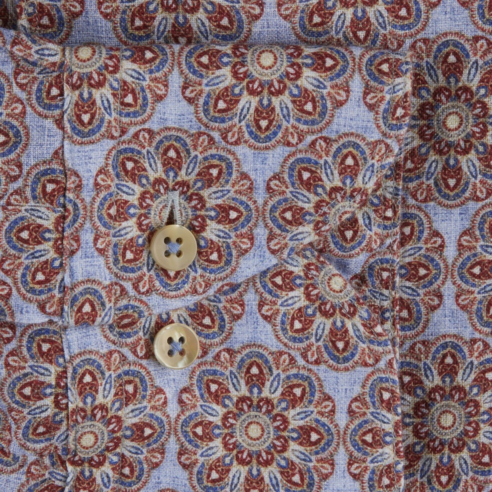 Stenstroms - Fitted Body Linen Shirt - Moroccan Print
