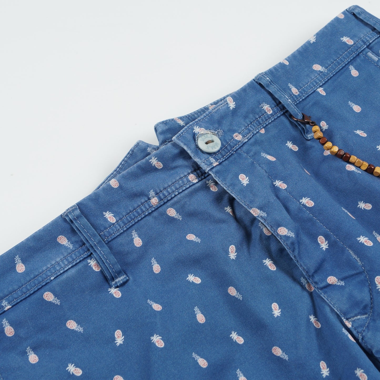 - Pavo Pineapple Slim Shorts - Blue