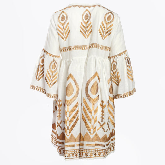 - Tunic Feather Bell Sleeve - White Copper