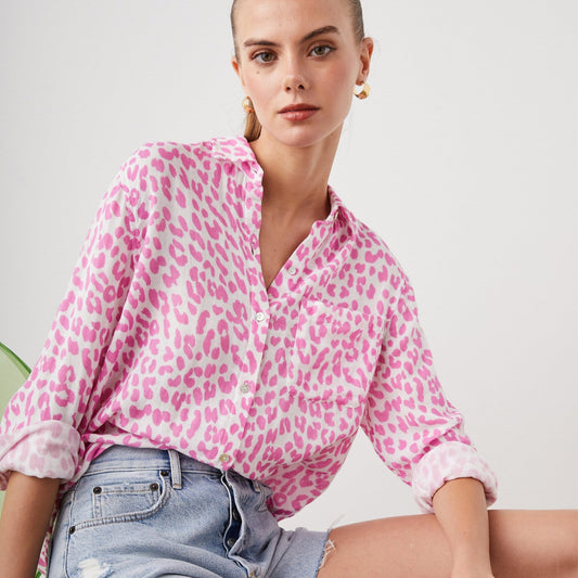 - Ellis Shirt - Fuchsia Jaguar