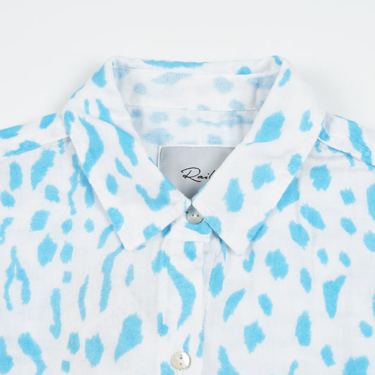 - Ellis Shirt - Teal Cheetah