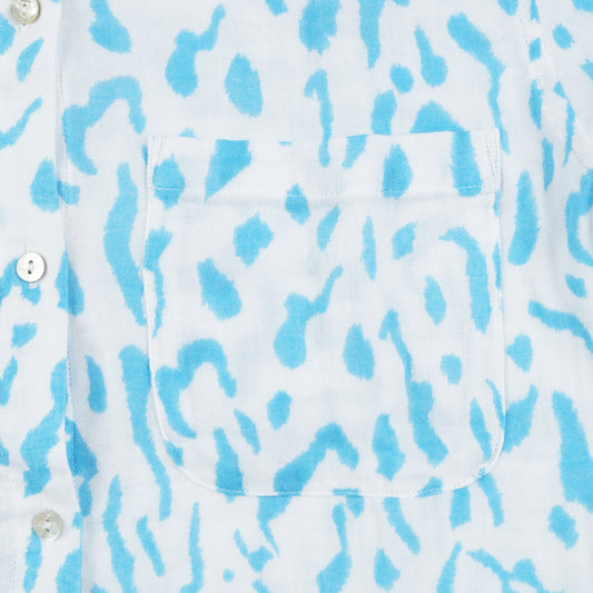 - Ellis Shirt - Teal Cheetah