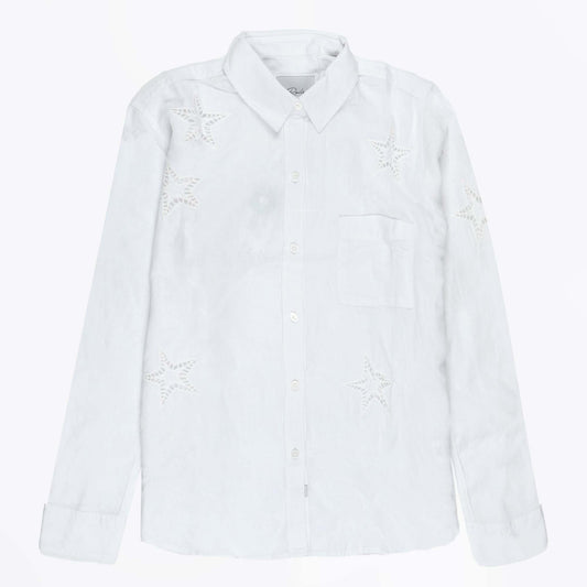 - Charli Shirt - White Eyelet Stars