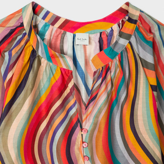 - Swirl Silk Cotton Tunic - Swirl