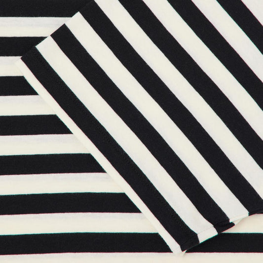 - Basic Stripe Tee - Black/White